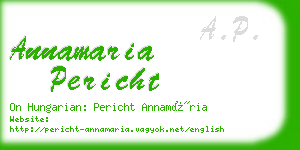 annamaria pericht business card